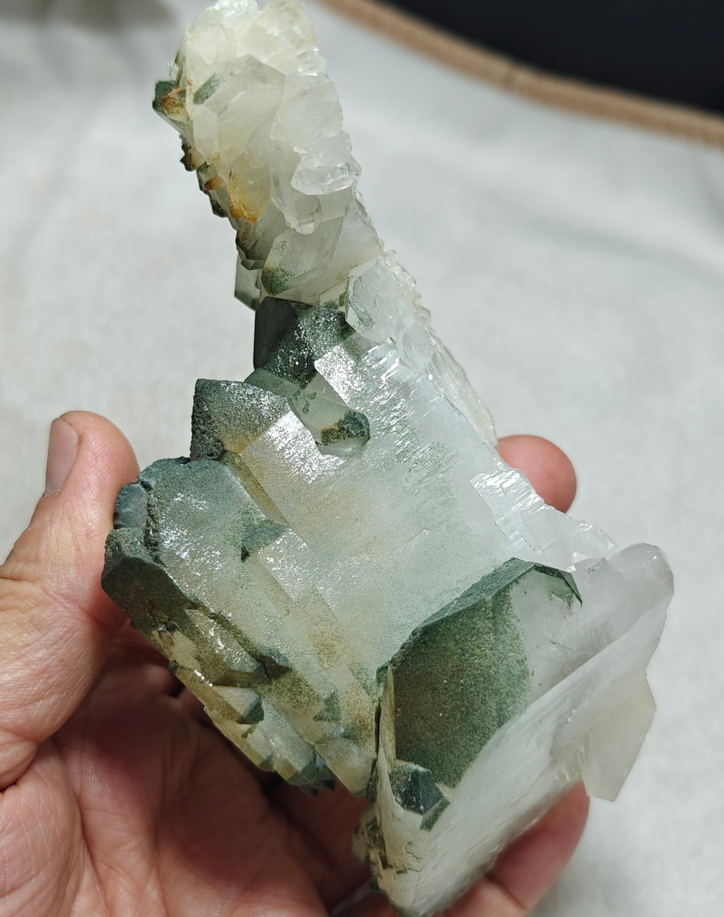 Unique shape Chlorite Quartz specimen 356 grams