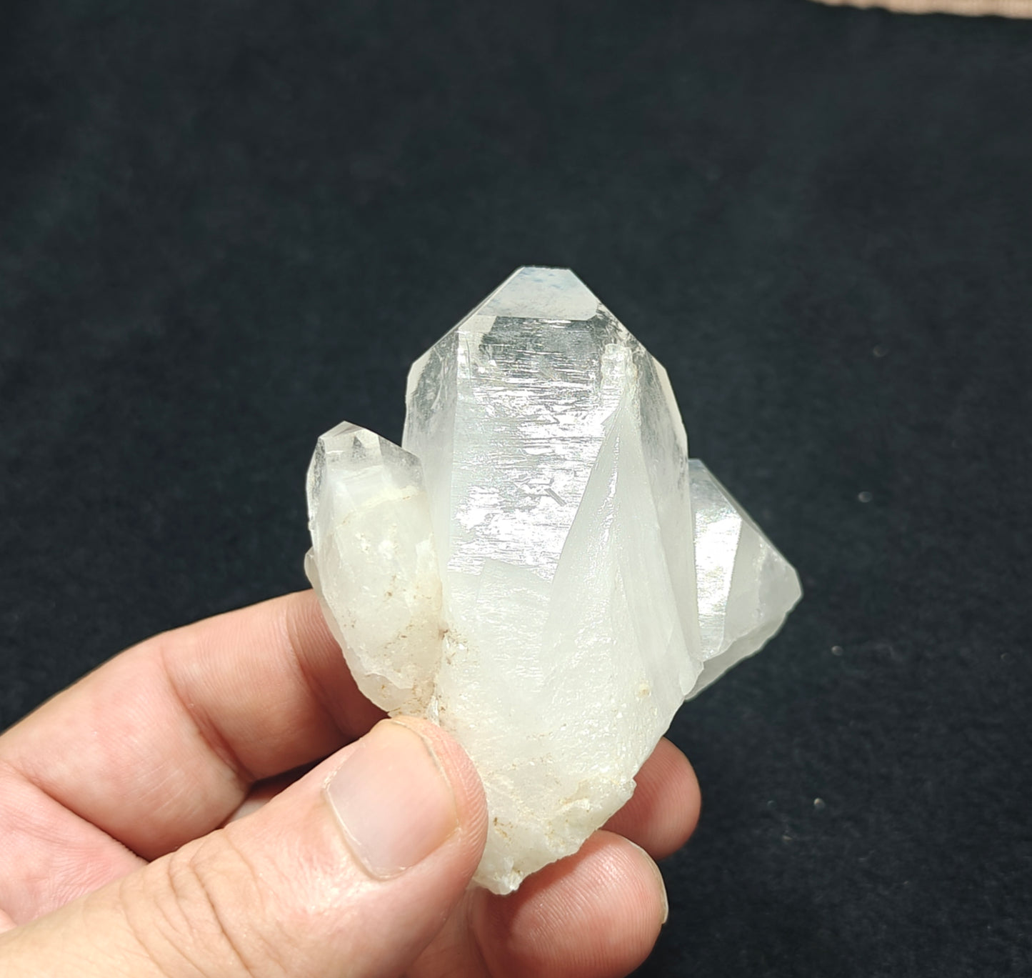 An Aesthetic specimen of terminated clear Quartz Crystals 128 grams