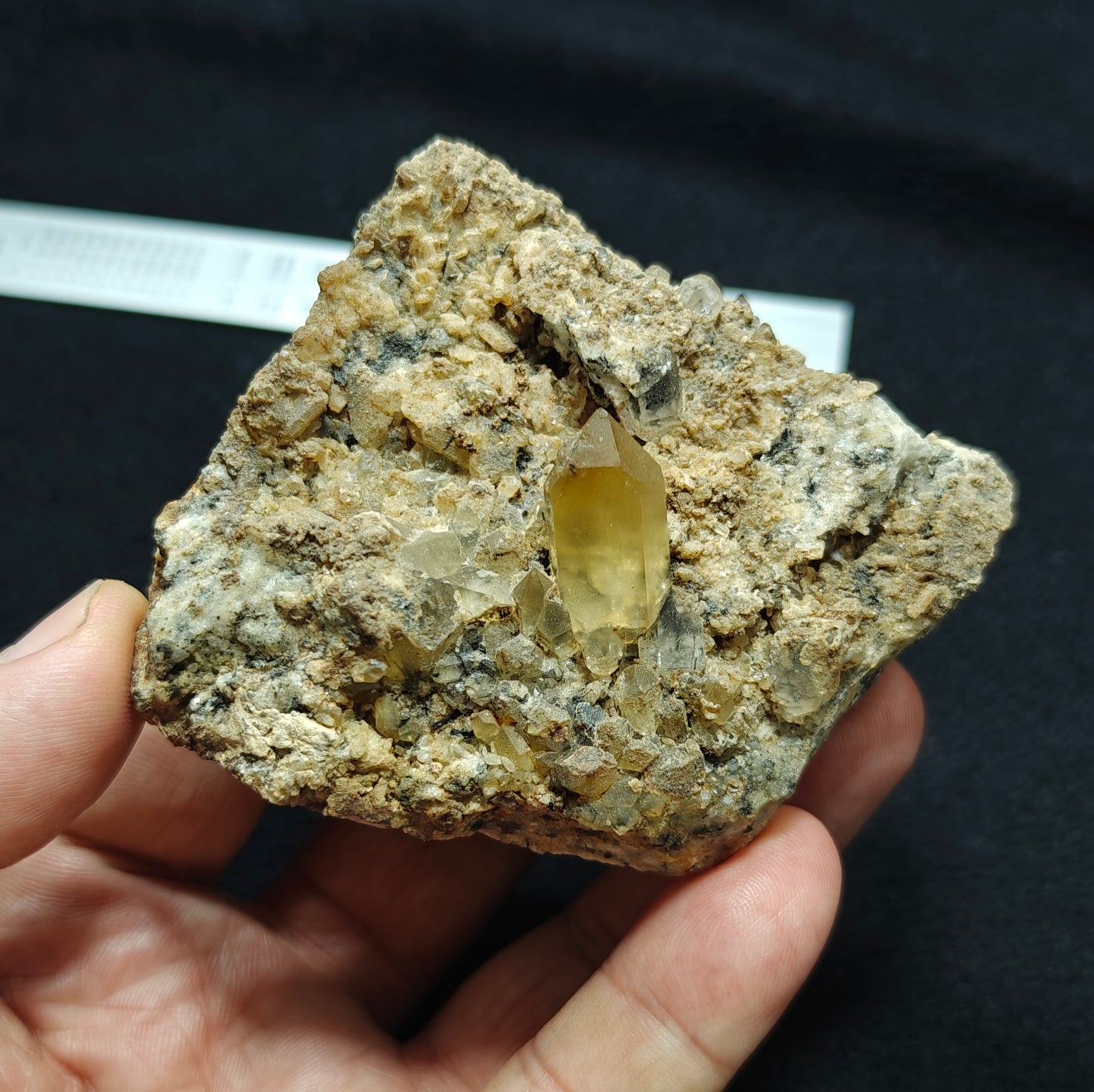Astrophyllite Quartz Crystals on matrix 197 grams