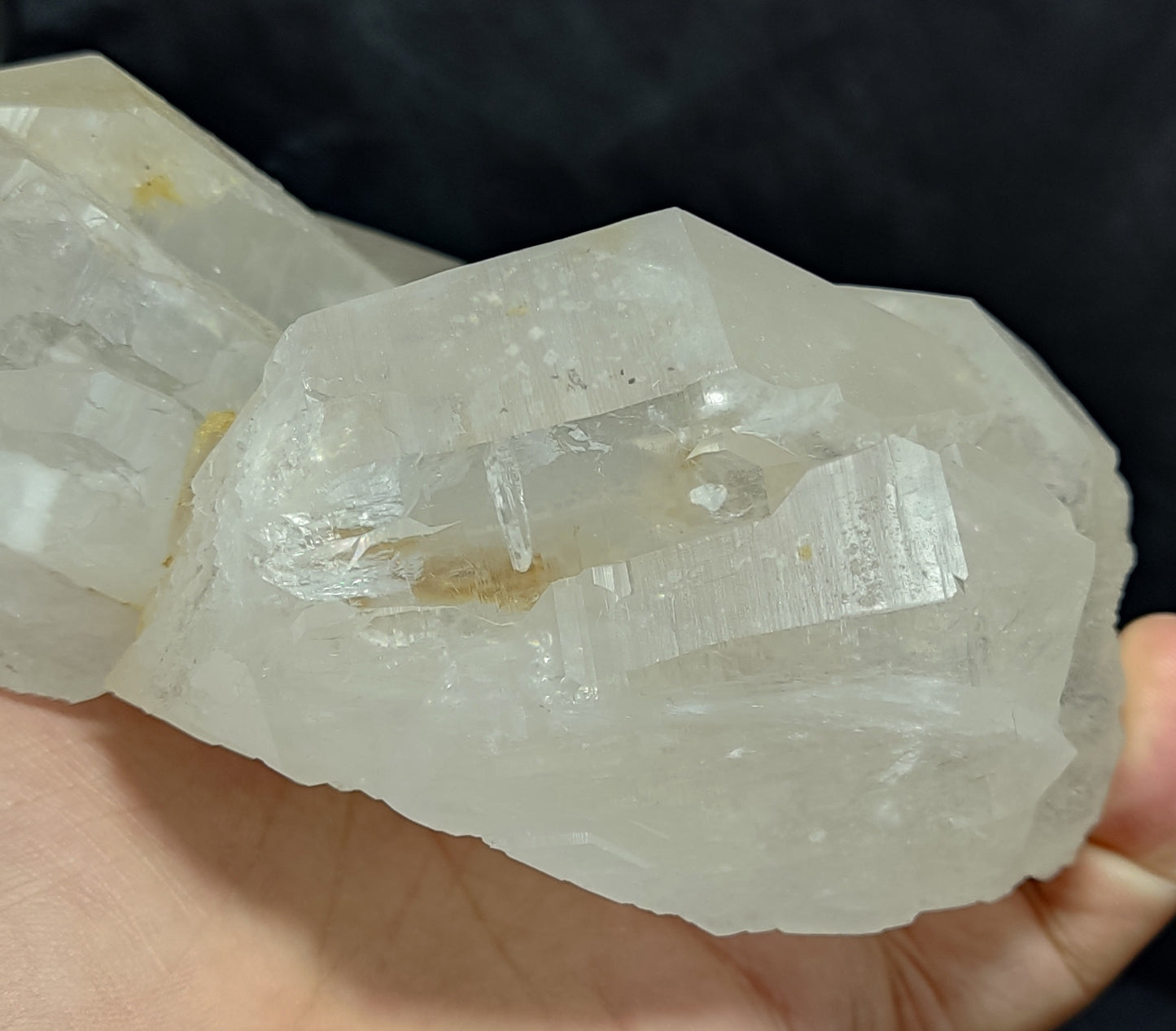 Natural Gwindel Quartz Cluster 950 grams