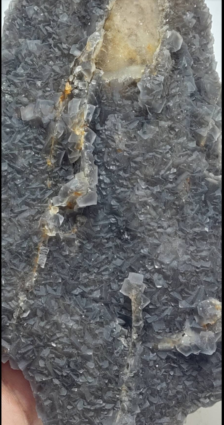 Cubic fluorite crystals cluster 666 grams