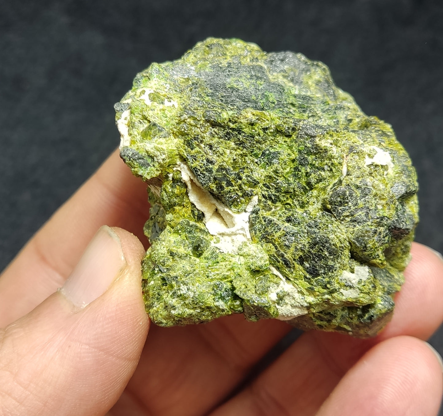 An Aesthetic specimen of garnet variety demantoid crystals on Matrix 117 grams