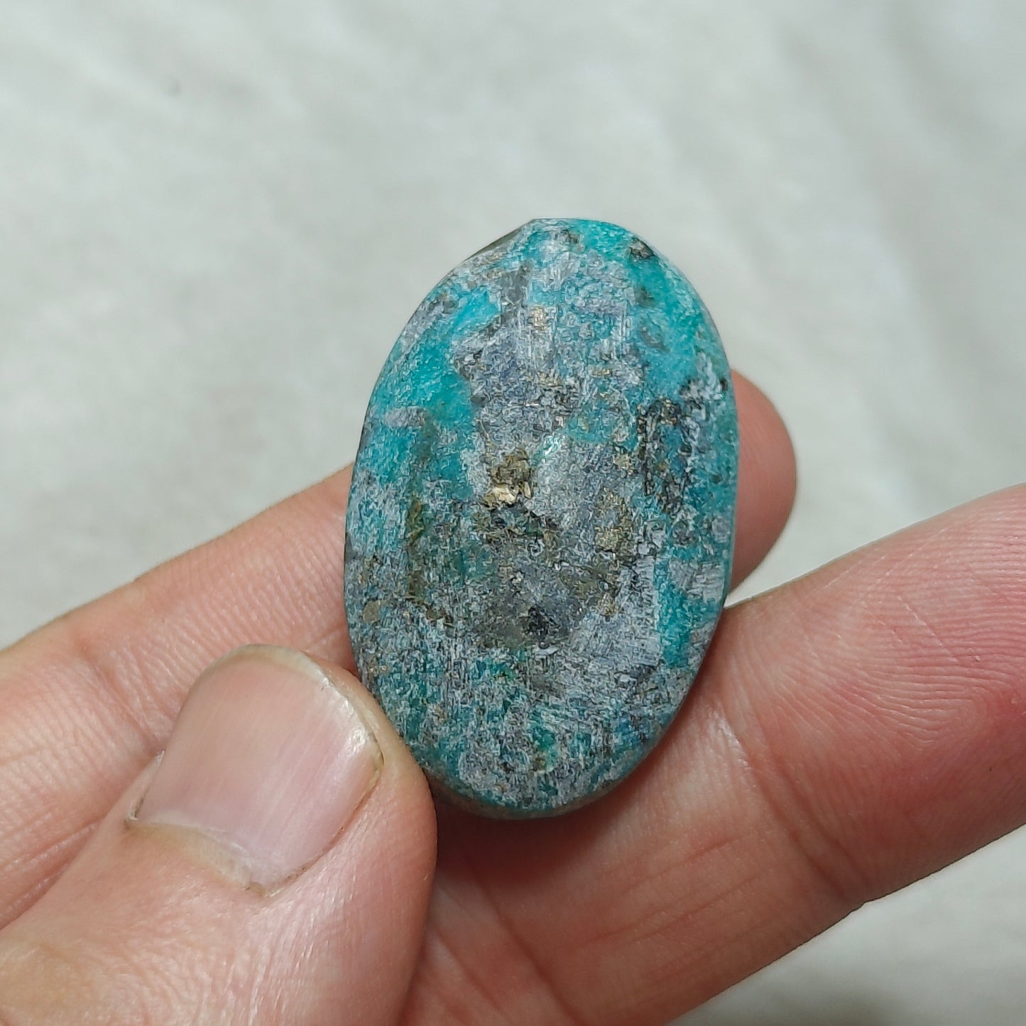 Turquoise Cabochon with Pyrite 17.5 grams
