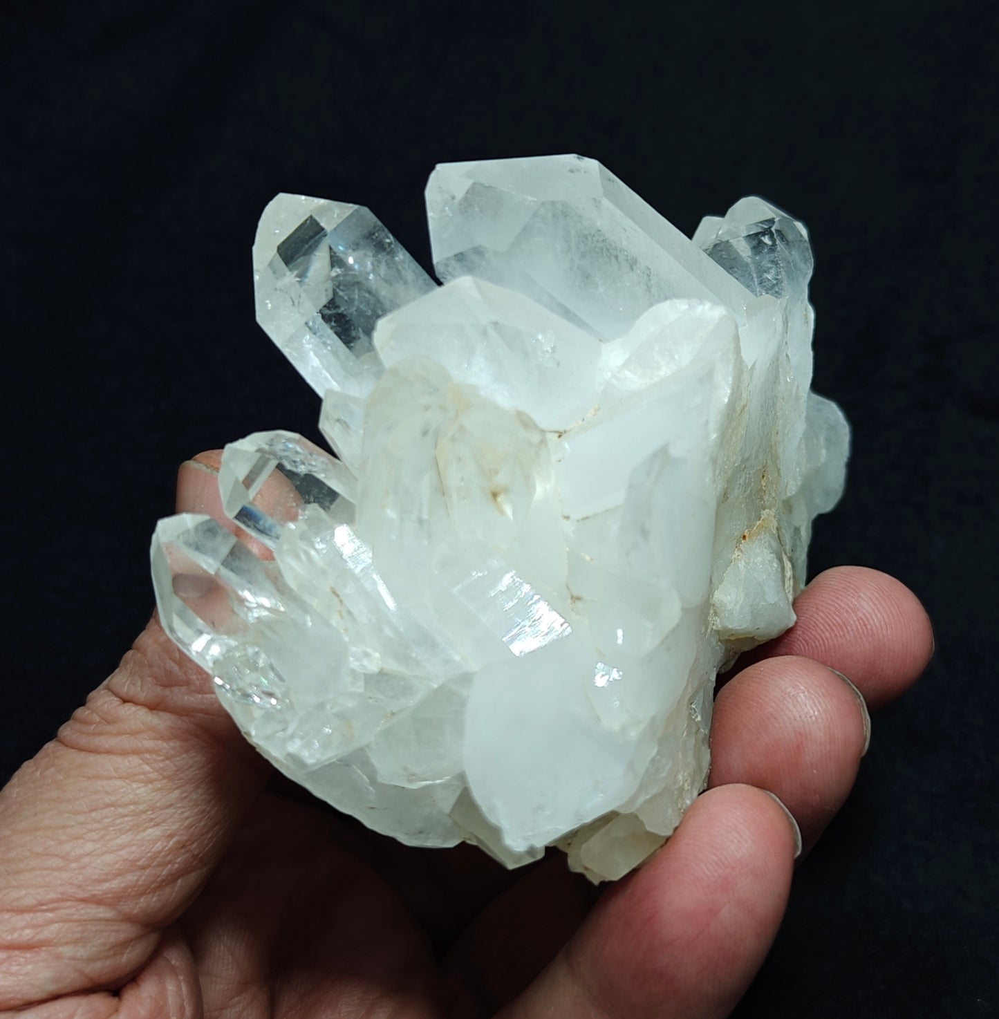 An amazing specimen of Quartz Crystals cluster combined together with beautiful terminations 272 grams