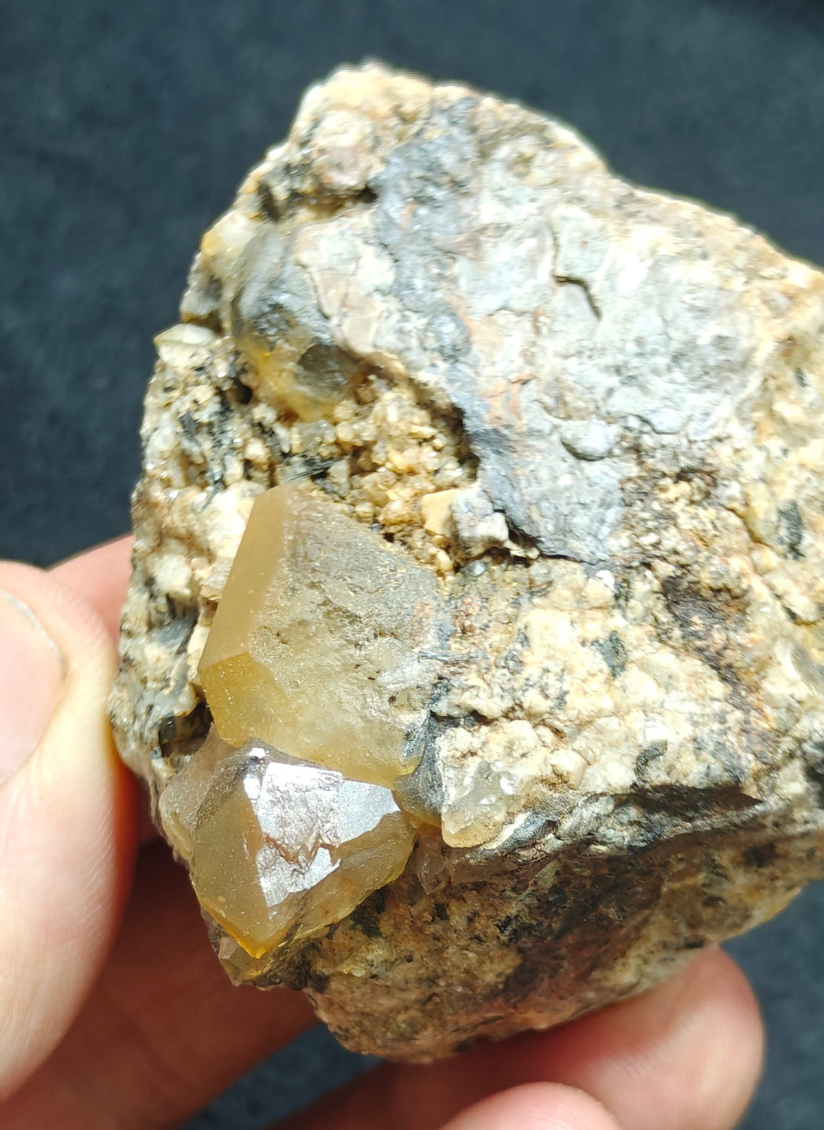 Astrophyllite Quartz Crystals cluster with aegirine  144 grams