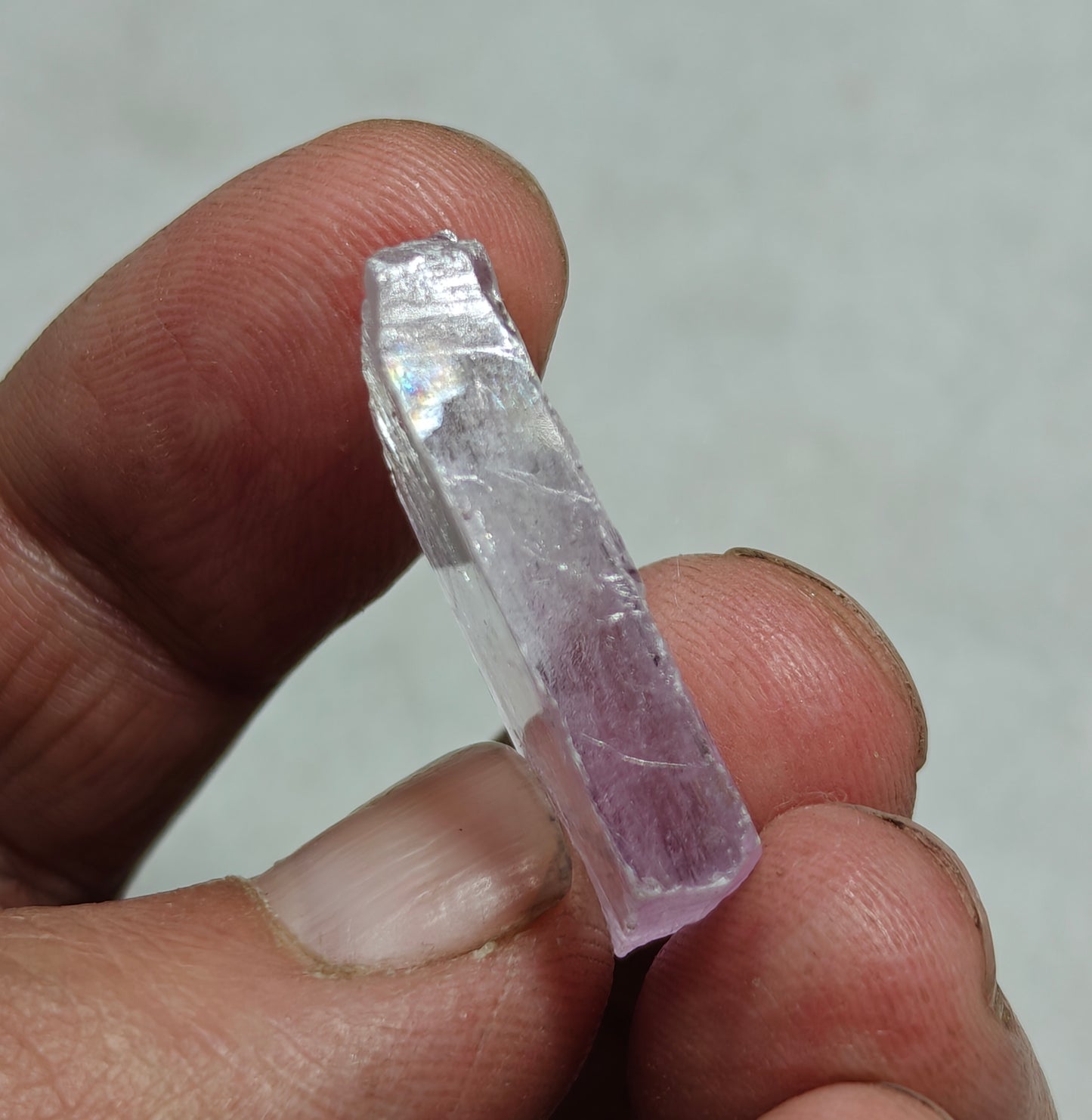 Rocks Gems Minerals Crystals Stones: Terminated bicolor crystal of specimen spodumene kunzite 8.9 grams