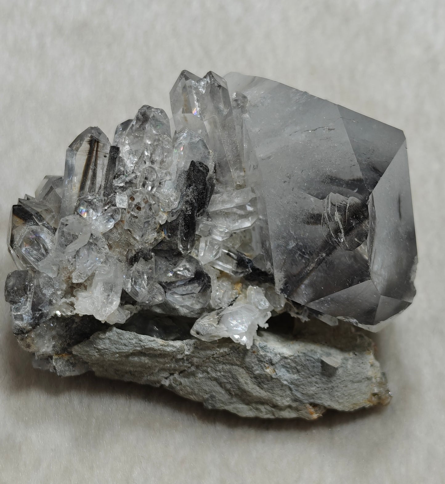 Brookite included Quartz Crystals specimen 140 grams