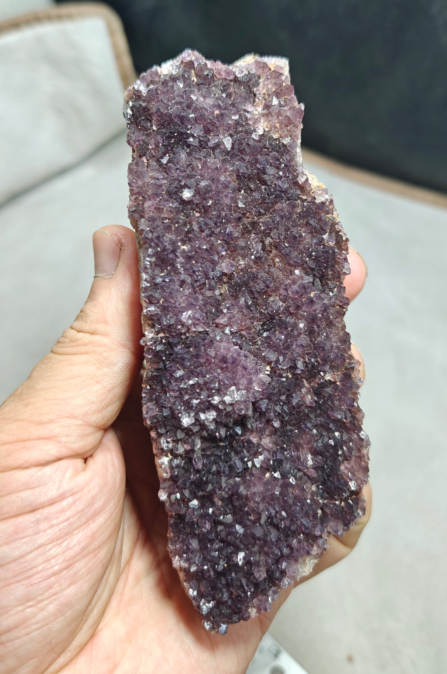 Natural Drusy Amethyst crystals Cluster 395 grams