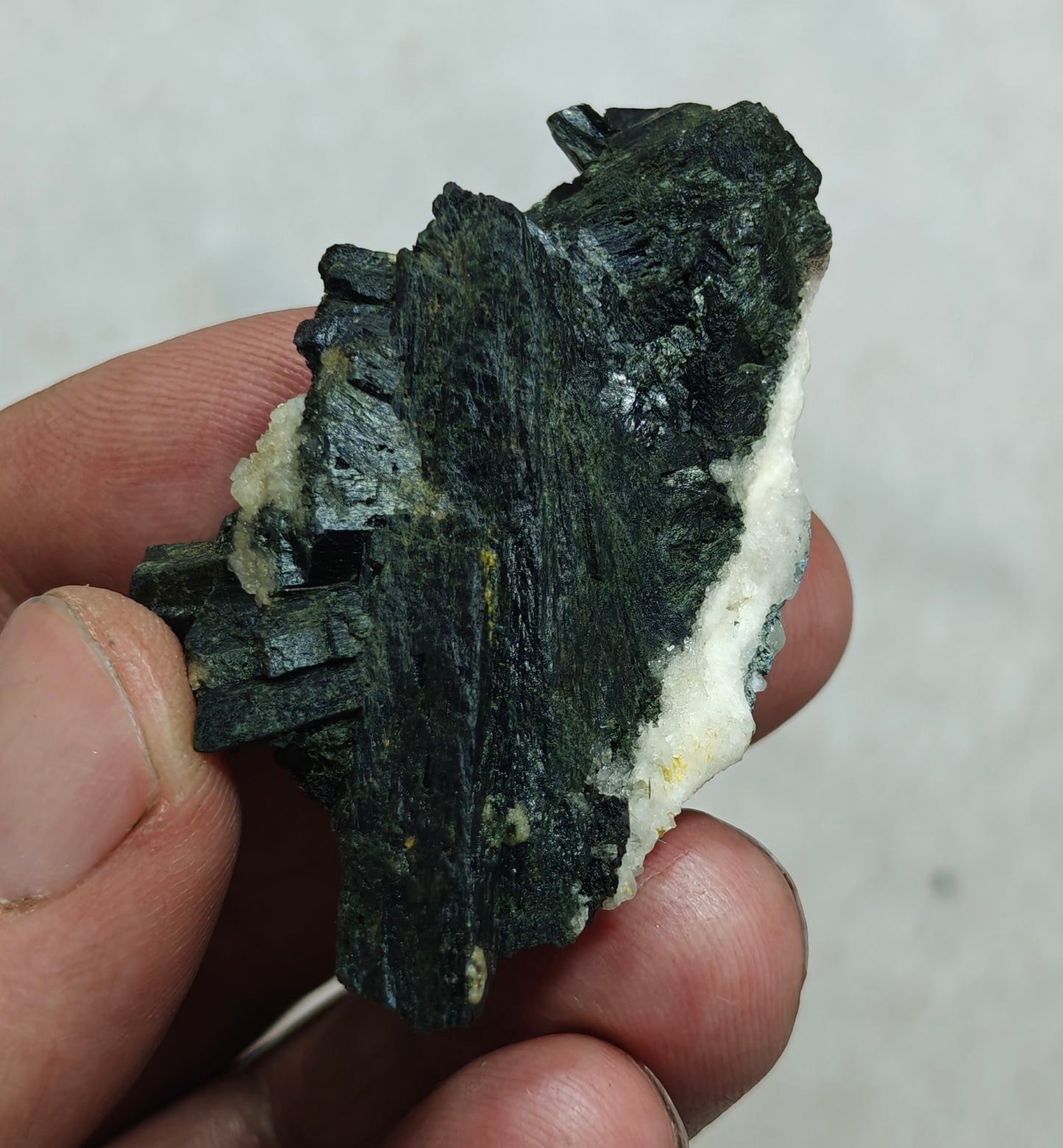 Single beautiful aesthetic aegirine crystals cluster specimen 39 grams