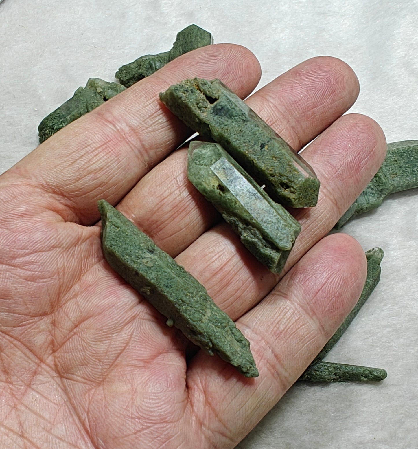 Natural Chlorite Quartz 10 pieces 106 grams