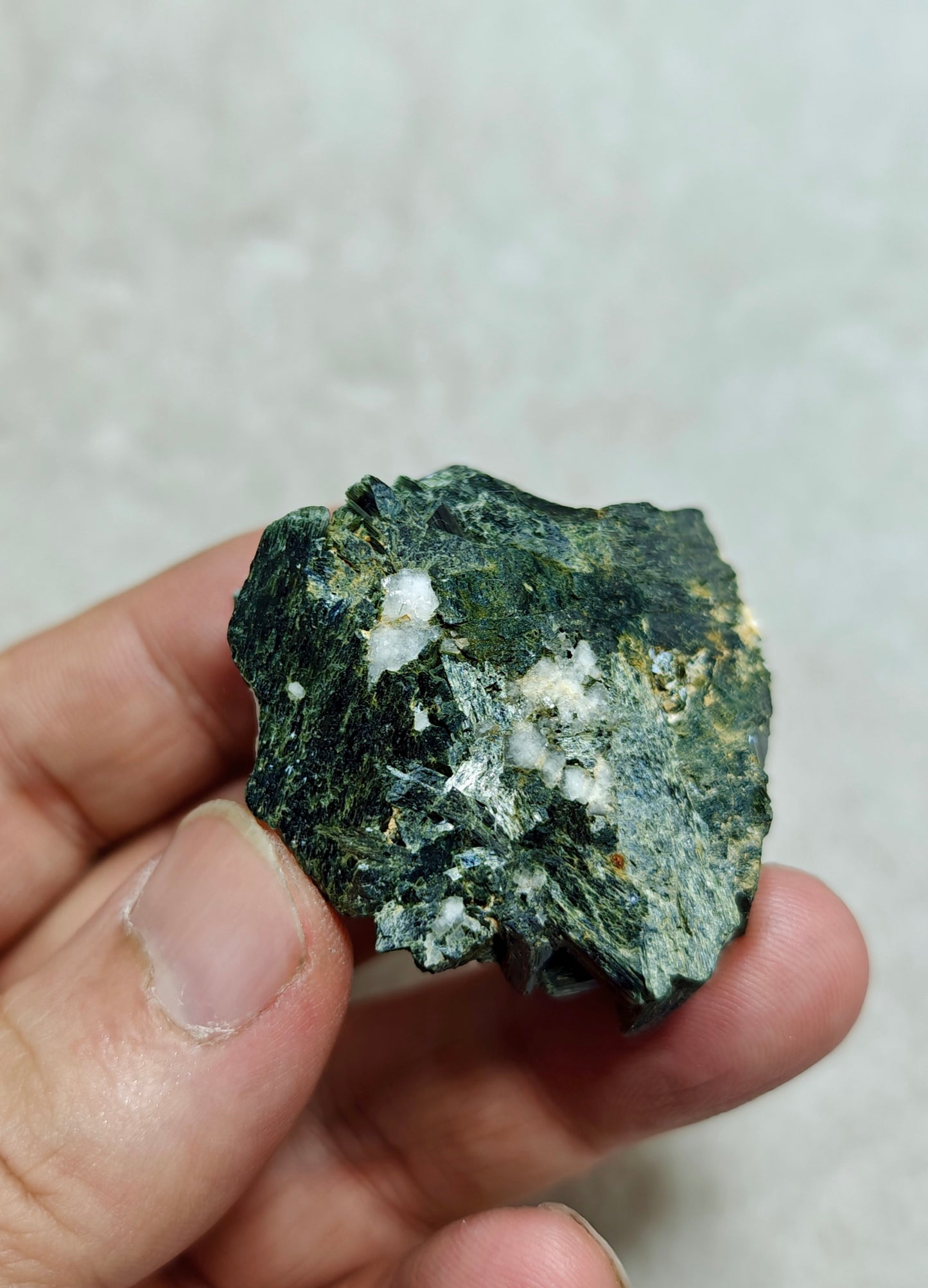 Single beautiful aesthetic aegirine crystals on matrix specimen 47 grams