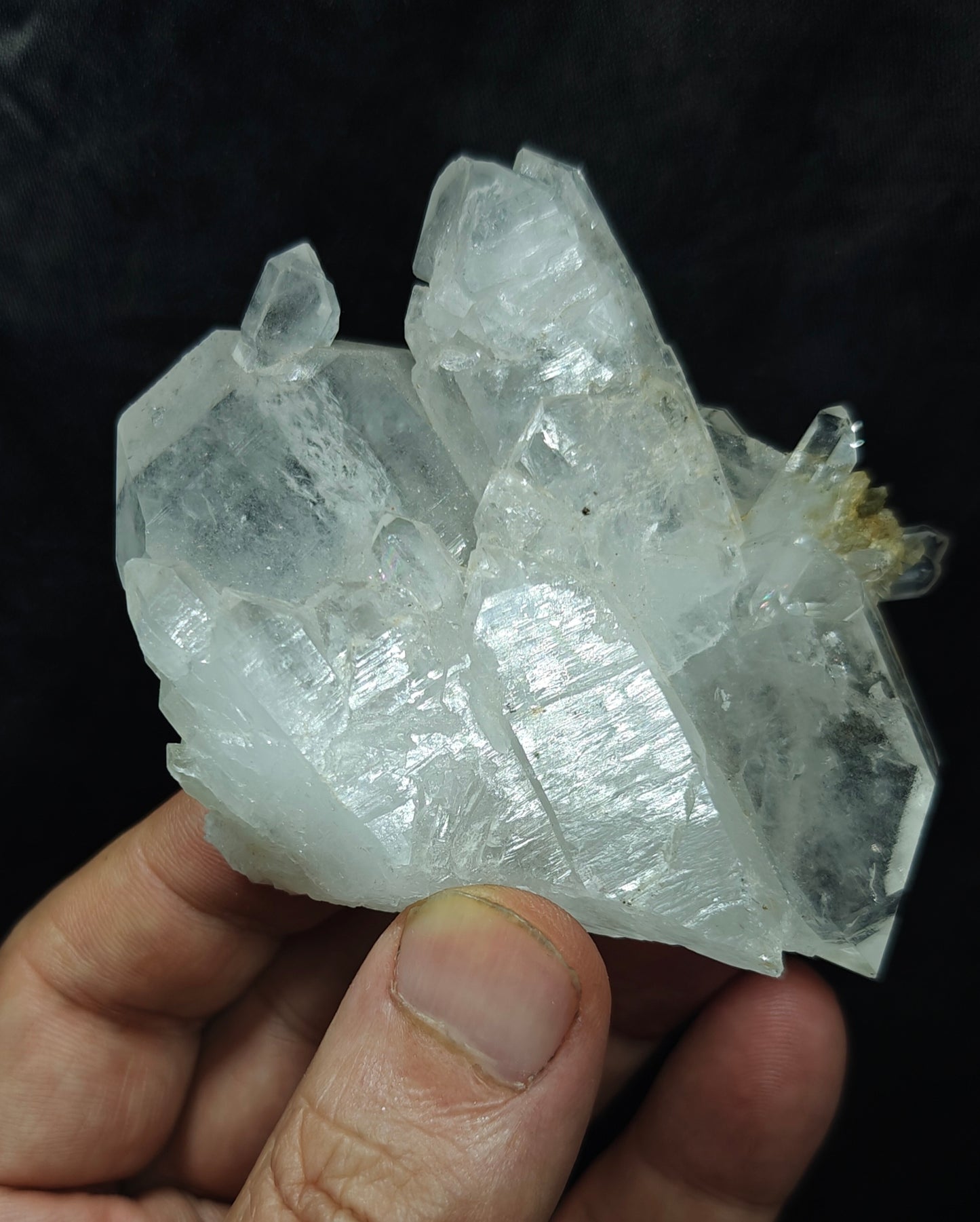 Single beautiful terminated Faden Quartz crystals specimen 152 grams