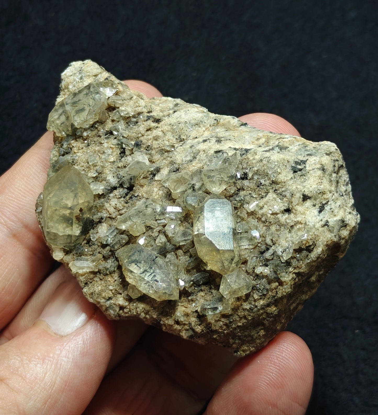 aegirine included Quartz Crystals cluster 95 grams