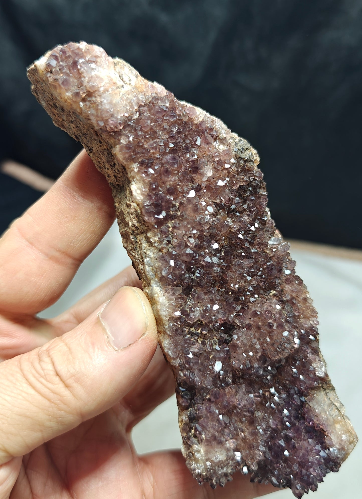 Natural Drusy Amethyst Cluster 258 grams