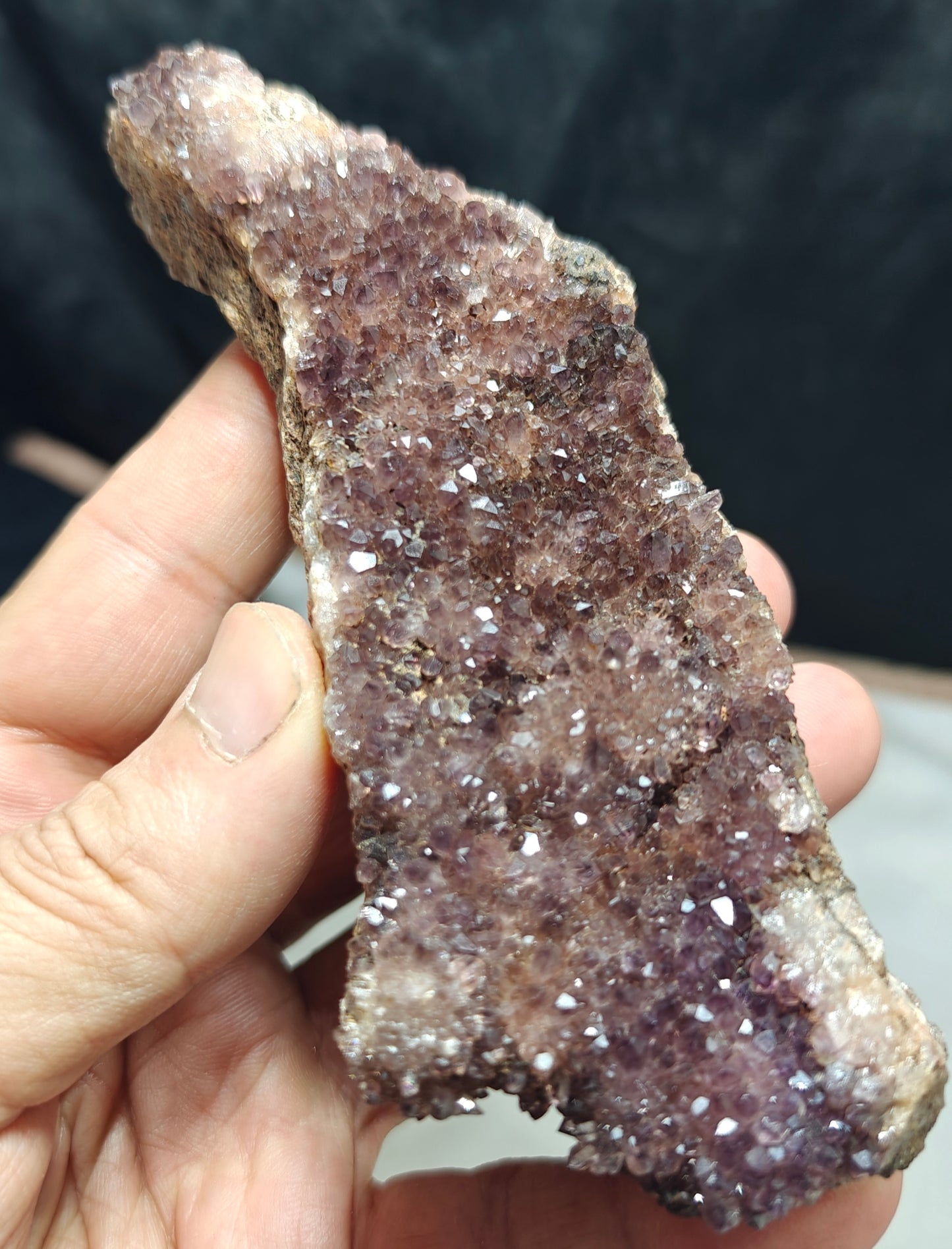 Natural Drusy Amethyst Cluster 258 grams