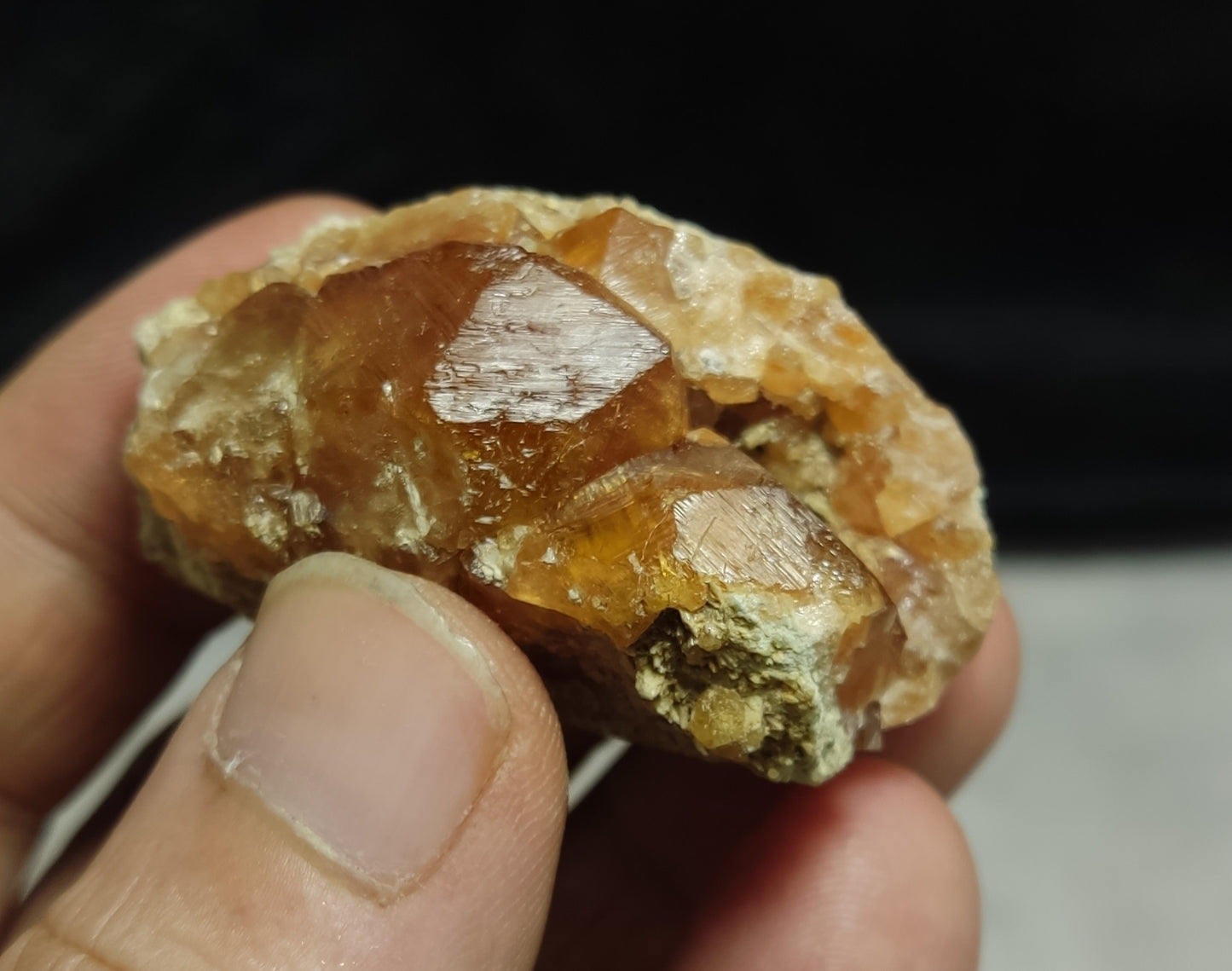 Garnet Variety Hessonite On Matrix 60 grams