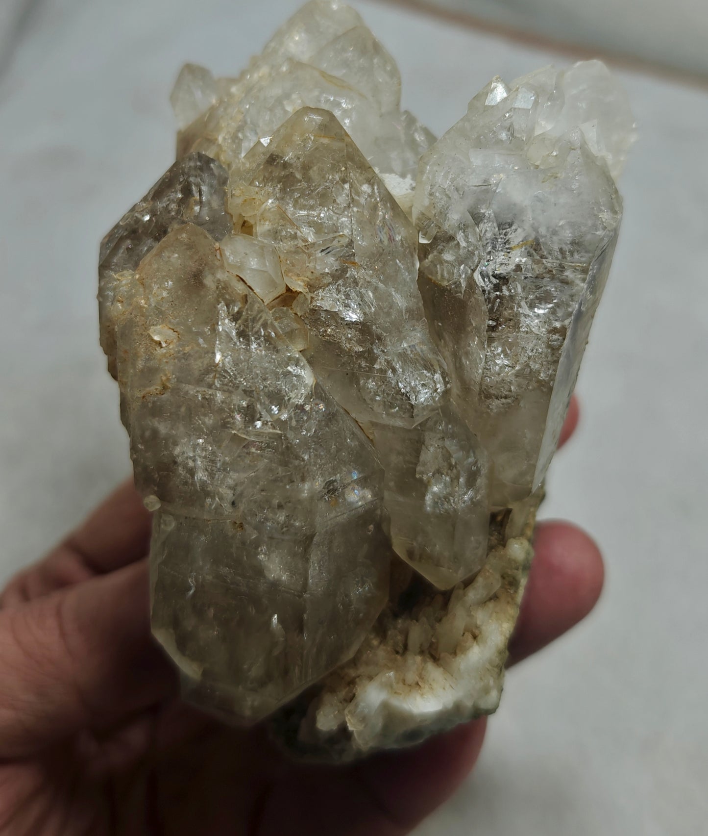 Beautiful specimen of DT fenster Quartz Crystal on matrix 508 grams