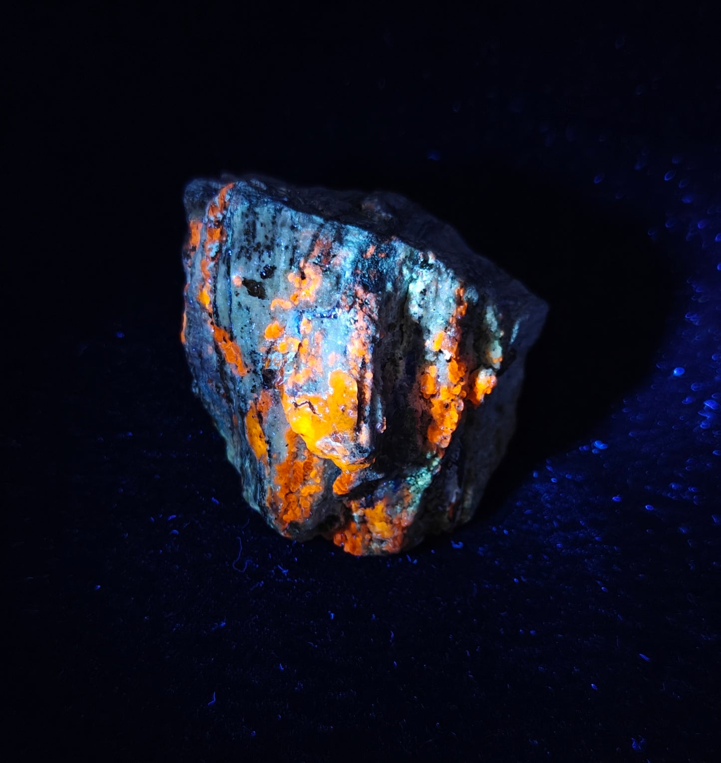Afghanite Fluorescent in matrix with some pyrite 190 grams