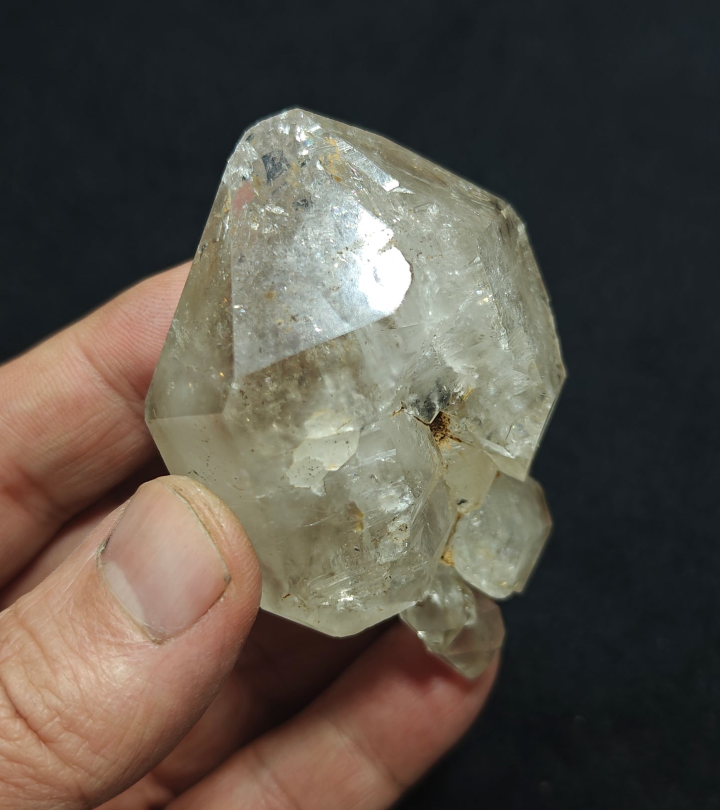 Natural double terminated Elestial/skeletal quartz scepter like formation 135 grams