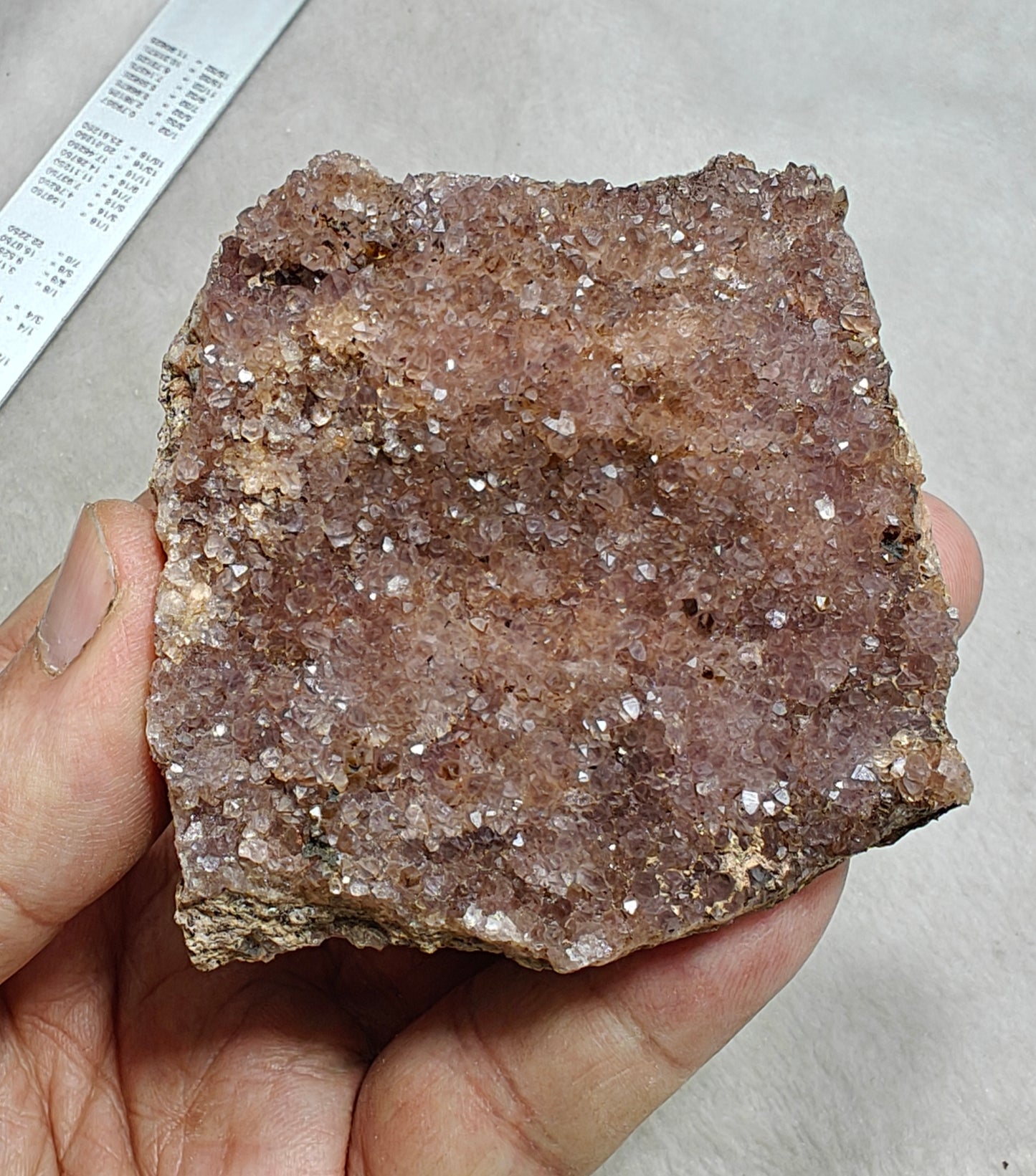 Drusy Amethyst crystals Cluster with light purple color 255