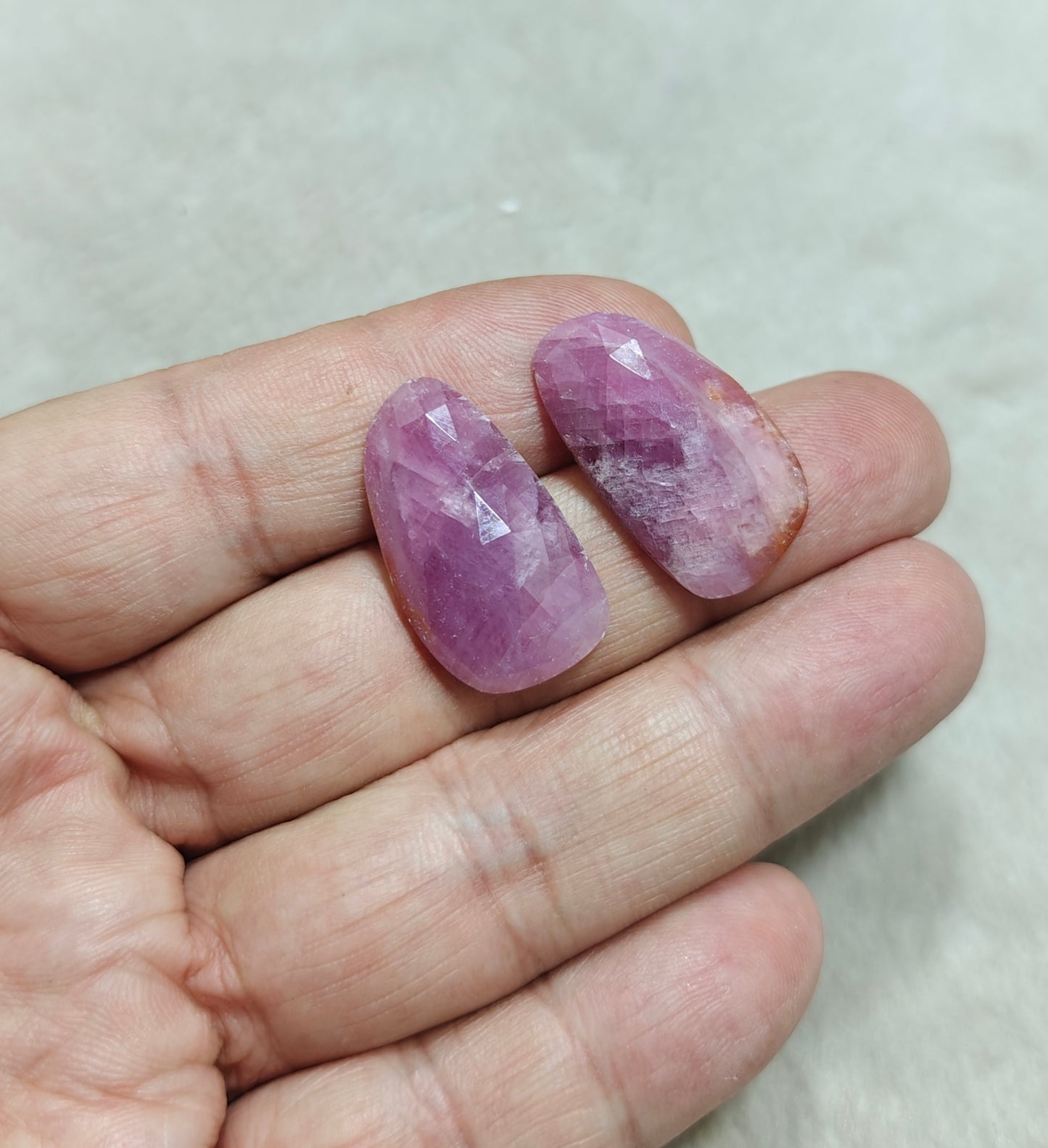 Amazing beautiful pair of rose cut sapphire 51 carats