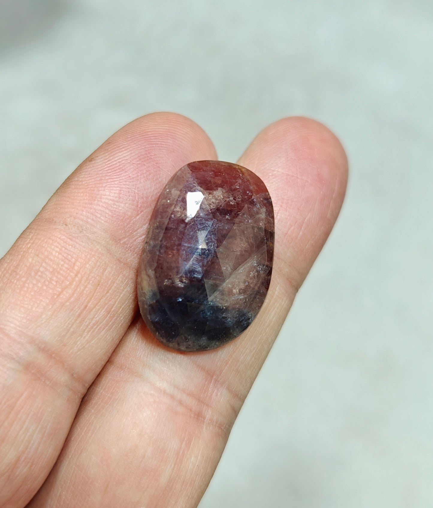 Single beautiful rose cut sapphire gem 42 carats