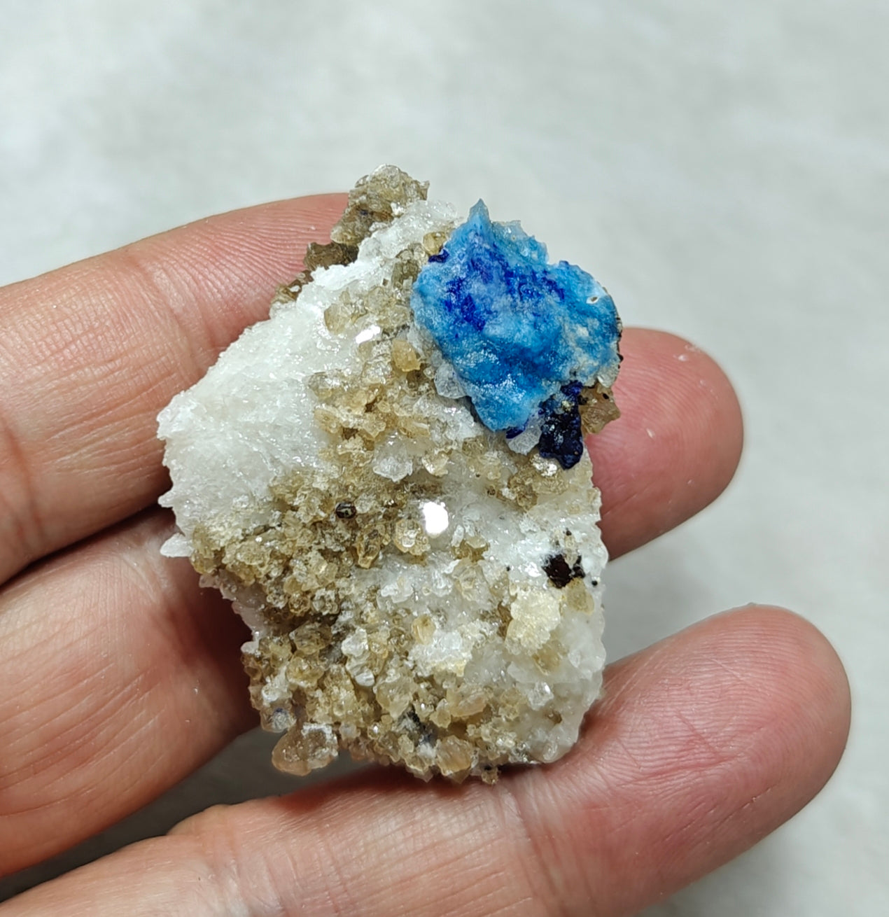 Afghanite Fluorescent in matrix with some pyrite and phlogopite 25 grams