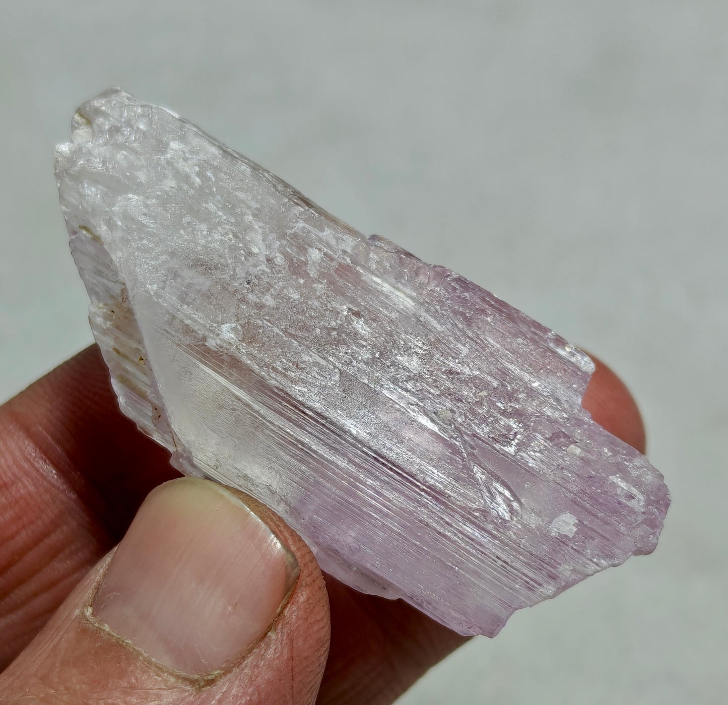 Rocks Gems Minerals Crystals Stones: Terminated bicolor crystal of specimen spodumene kunzite 36 grams