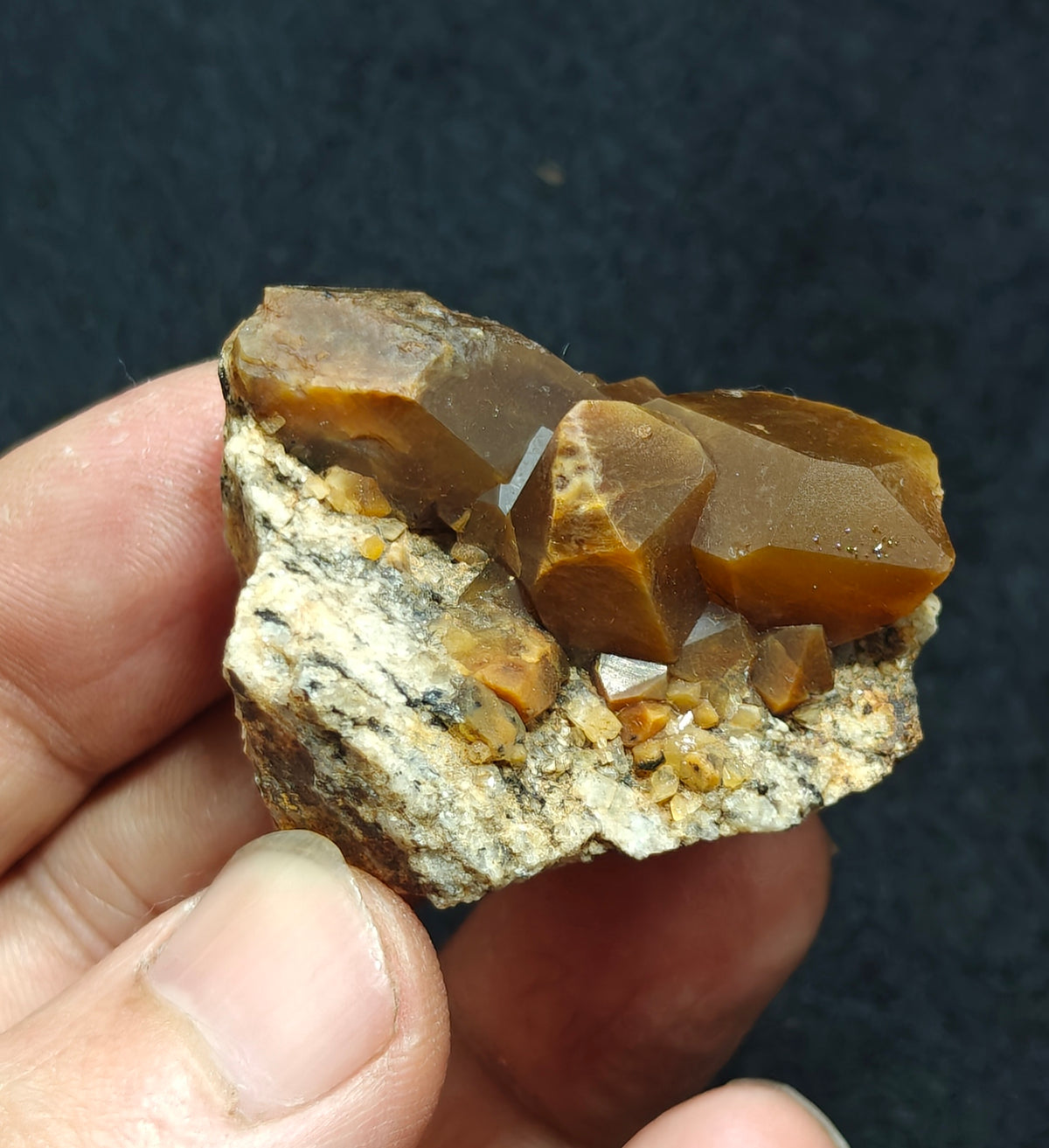 Astrophyllite Quartz Crystals cluster on matrix of granite 44 grams