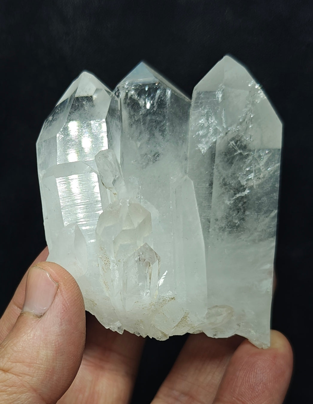 Natural clear Terminated Quartz Crystals cluster 250 grams