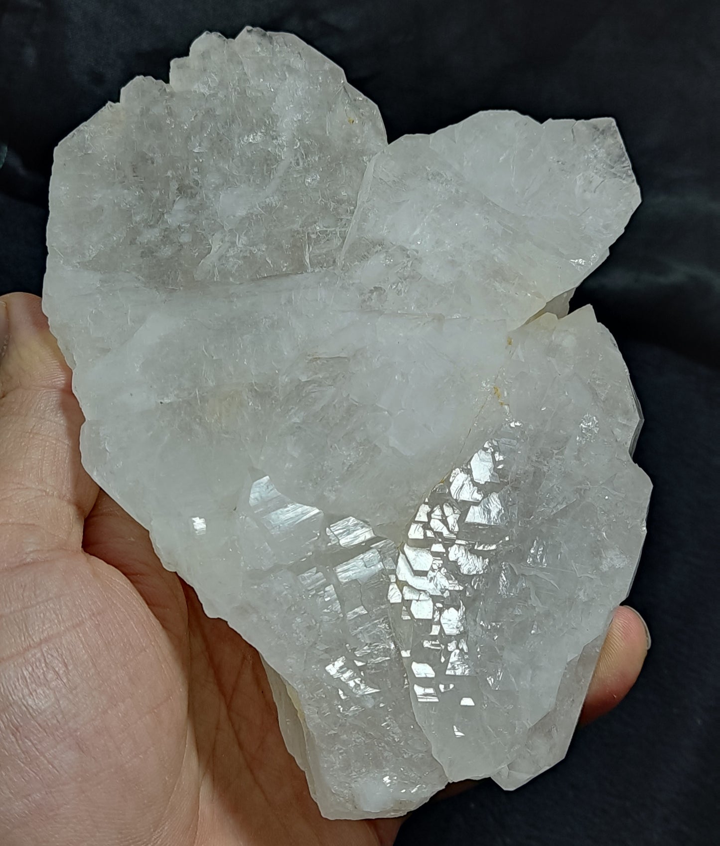 Natural Gwindel Quartz Cluster 950 grams