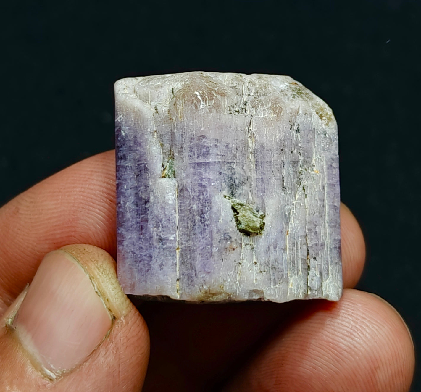 2nd generation purple over yellow fluorescent apatite 22 grams