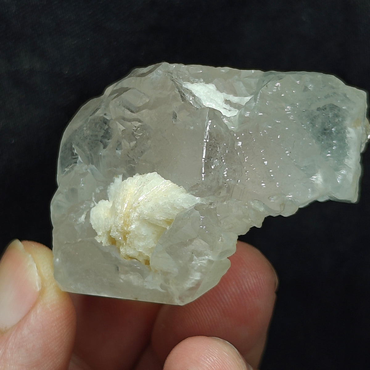 Natural etched terminated morganite crystal 78 grams