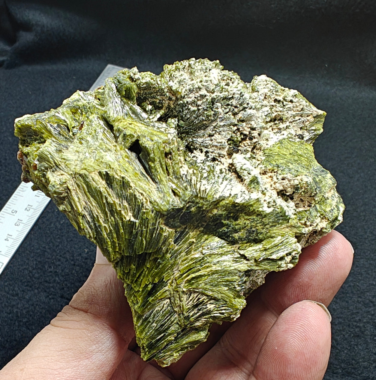 Natural Epidote cluster spray like formation 342 grams