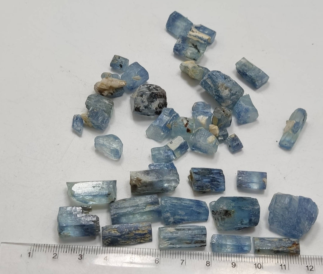 Aquamarine crystals lot 73 grams