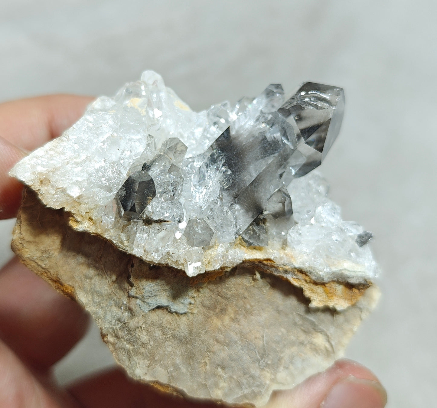 Brookite included Quartz Crystals specimen 120 grams