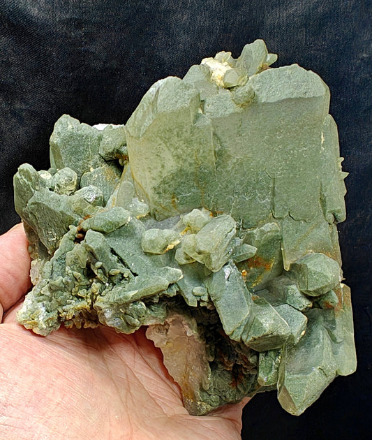Chlorite Quartz crystals cluster 590 grams