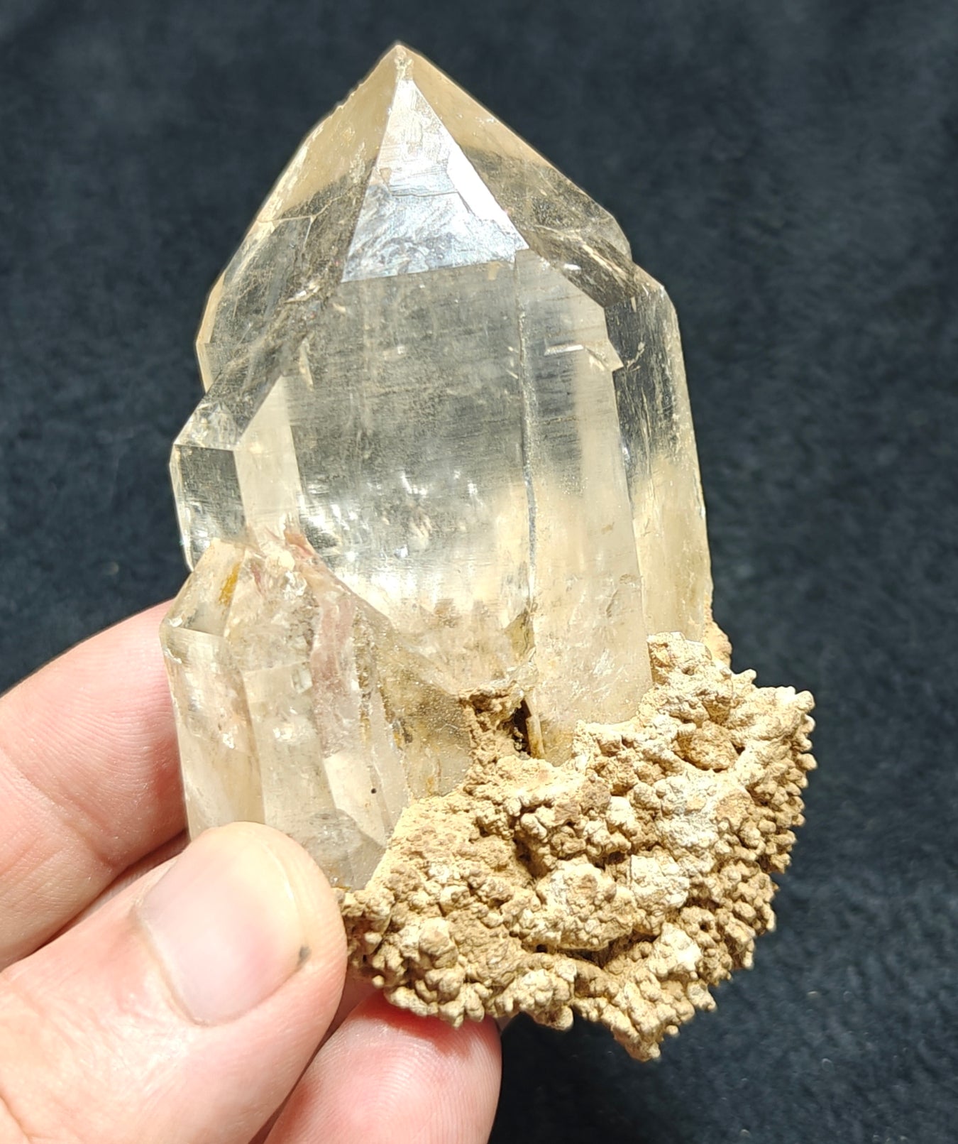 An Aesthetic specimen of  terminated Quartz Crystal 187 grams