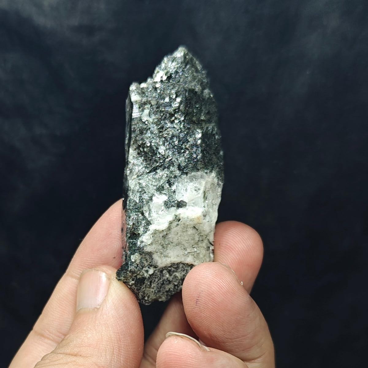 Terminated Chlorite Rutile Etched Quartz crystal 49 grams
