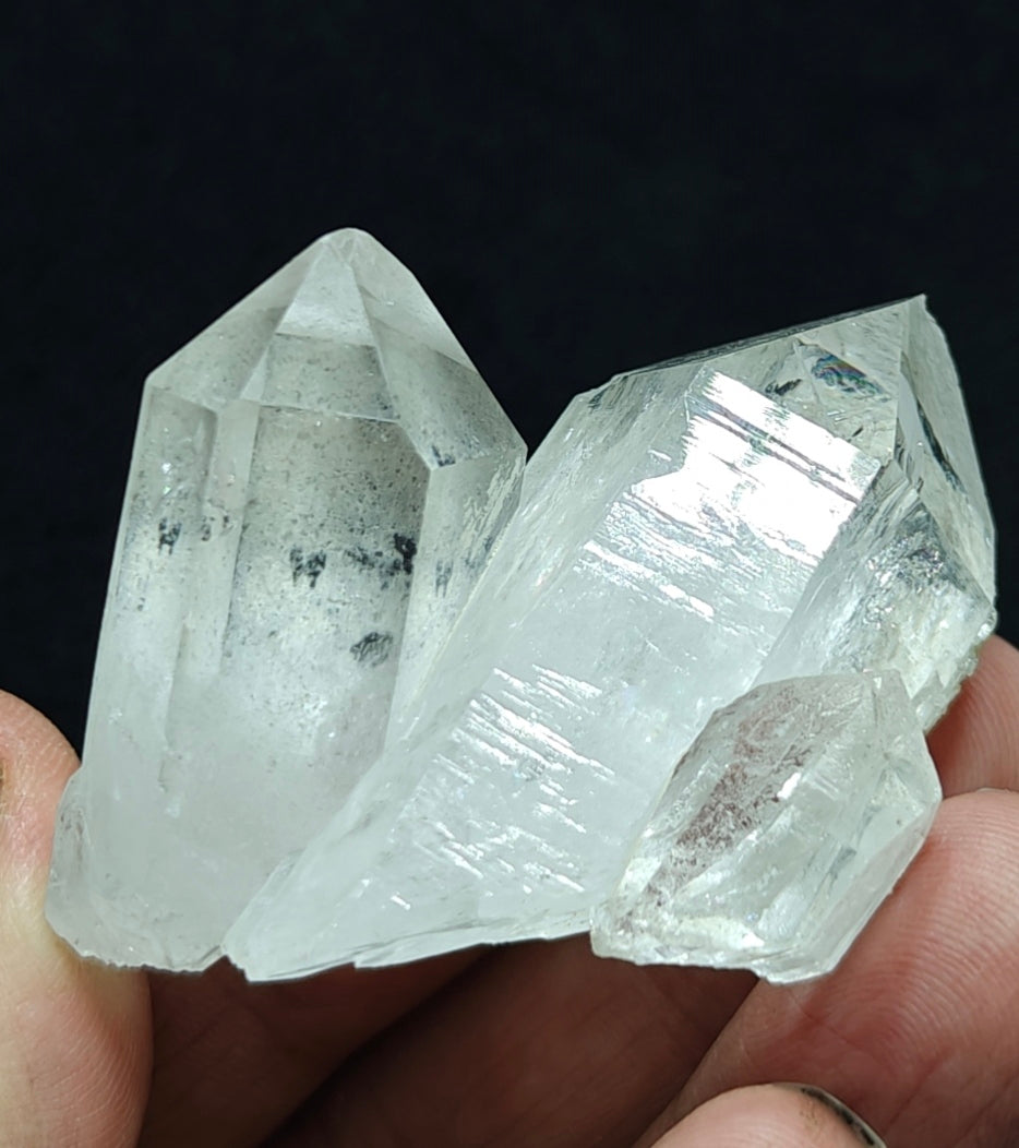 Twin terminated Quartz Crystals interconnected 76 grams
