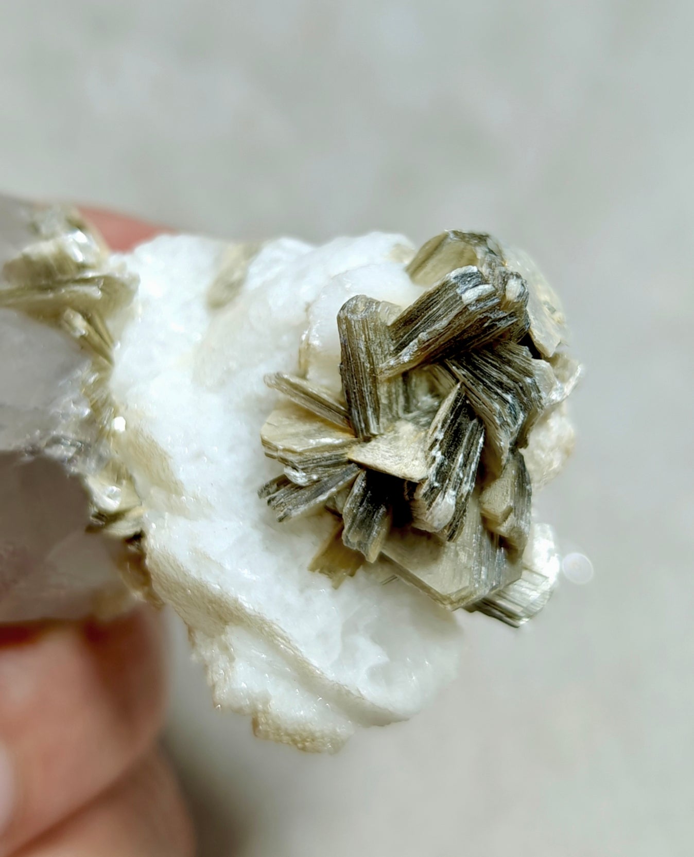 An Aesthetic Natural specimen of combination of Albite, etched Schorl, Quartz and Muscovite 51 grams