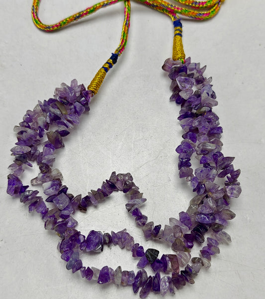 Natural amethyst strand