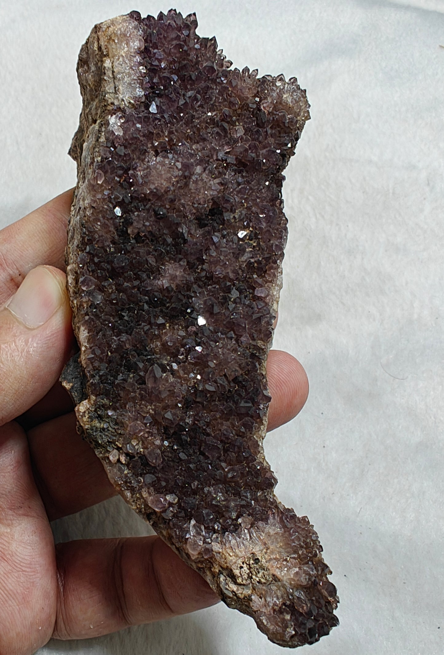 Single beautiful Drusy Amethyst crystals Cluster with beautiful purple color 258 grams