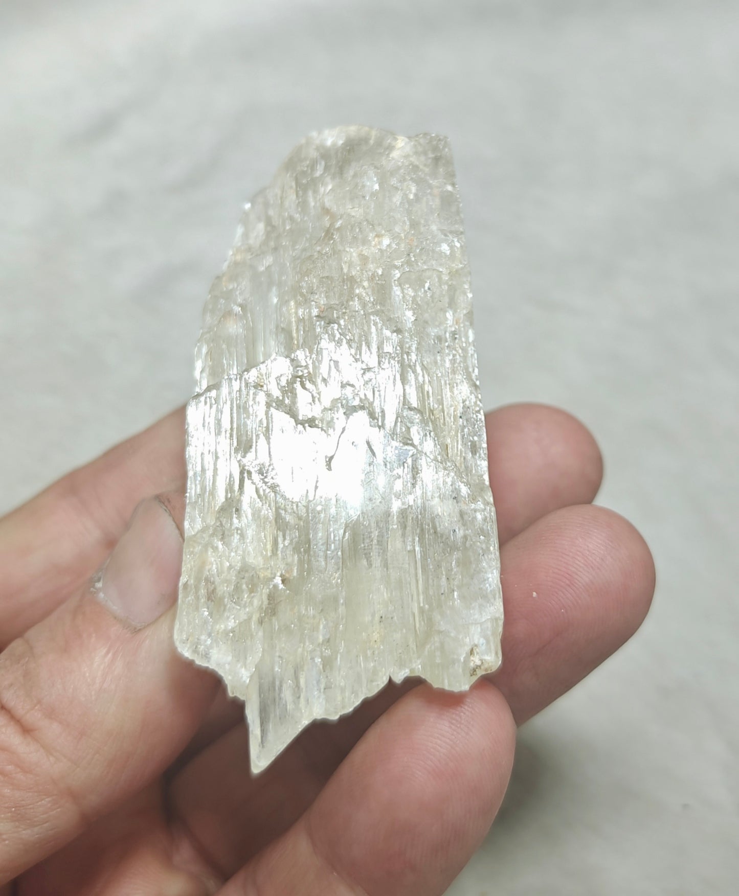 Natural etched spodumene crystal 134 grams