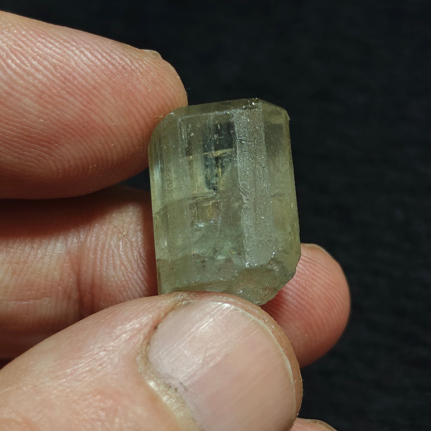 Natural green apatite crystal 7 grams