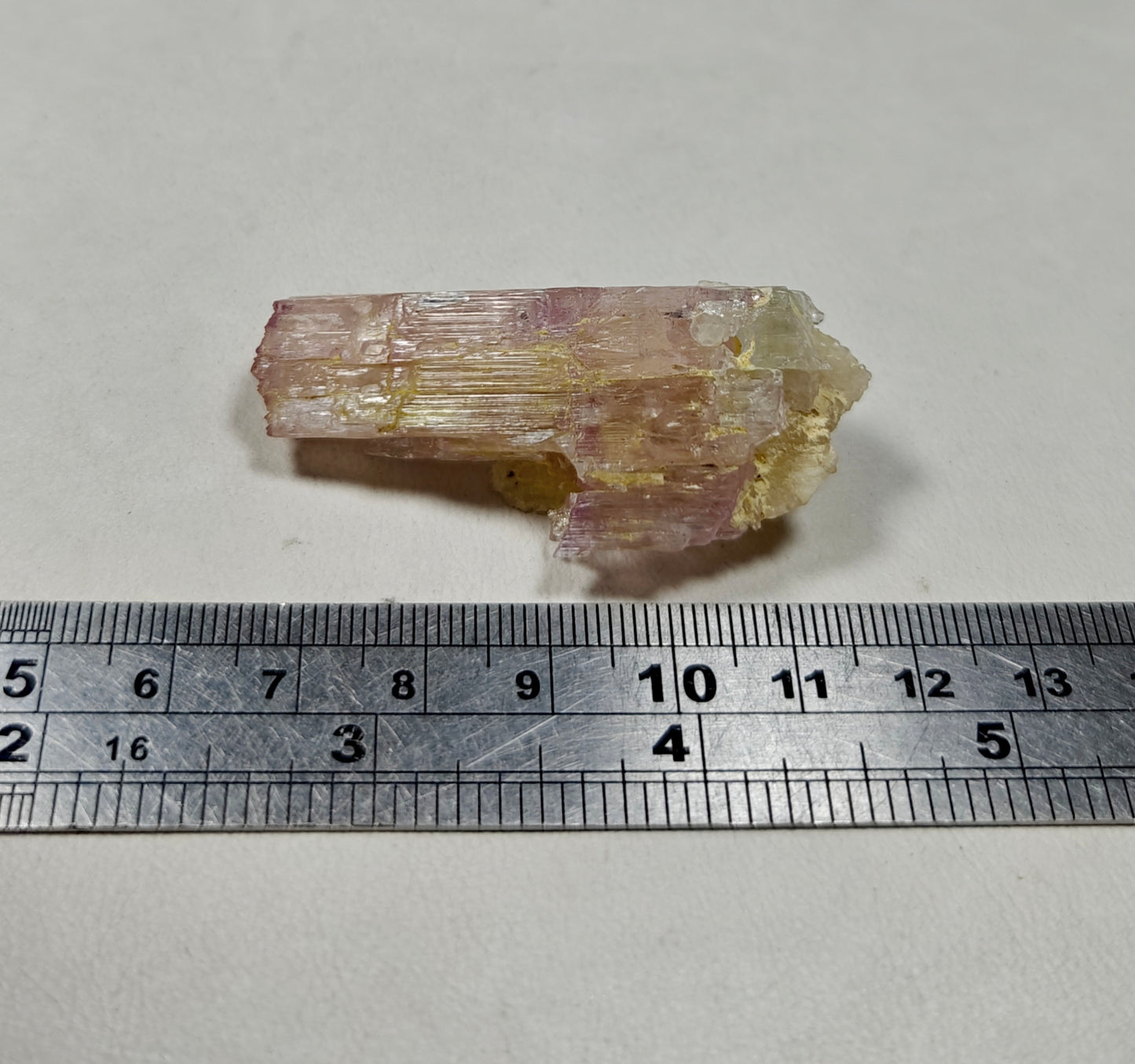 Natural etched kunzite crystal 20 grams