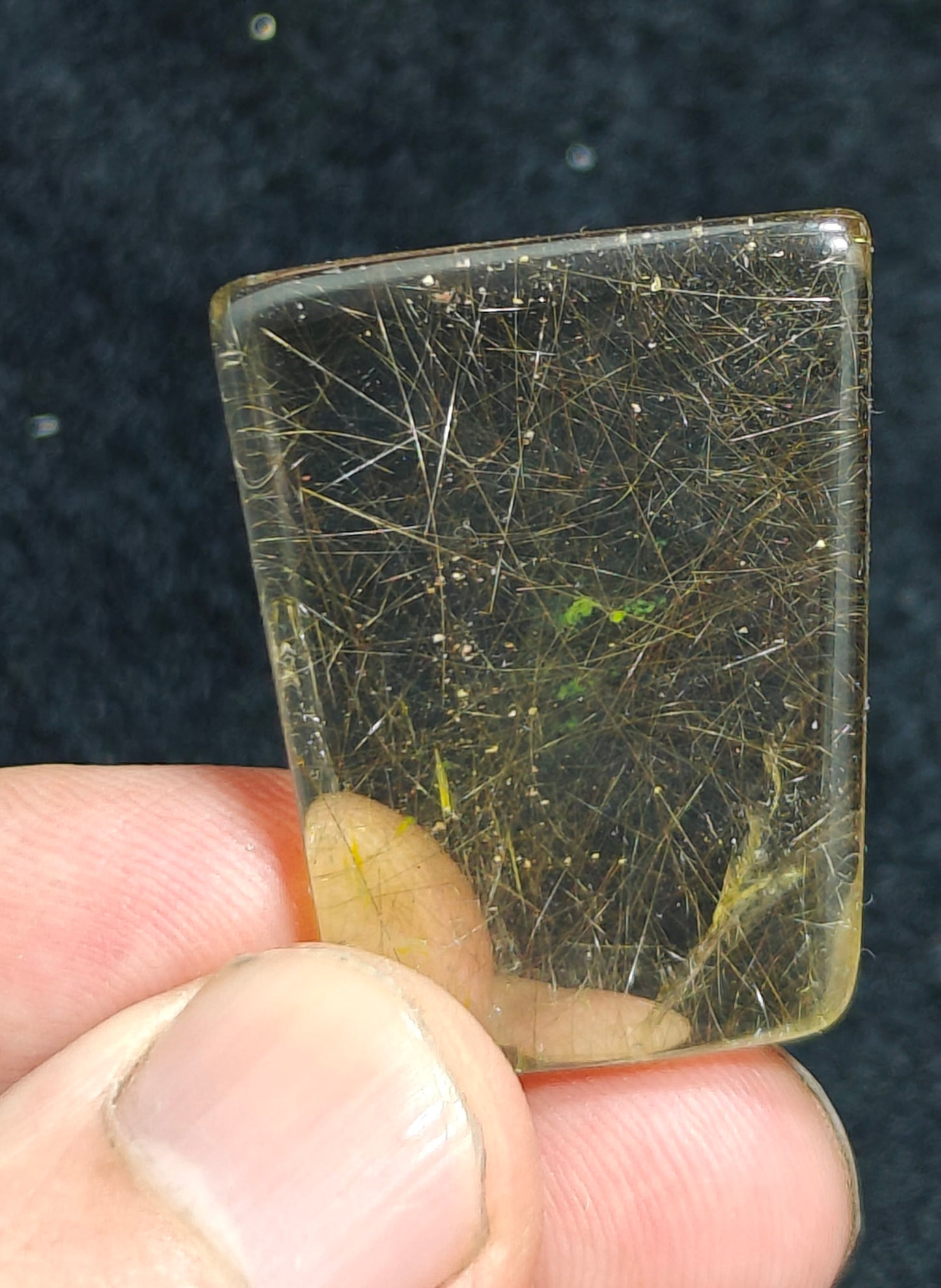 Rutiles included polished quartz 11 grams