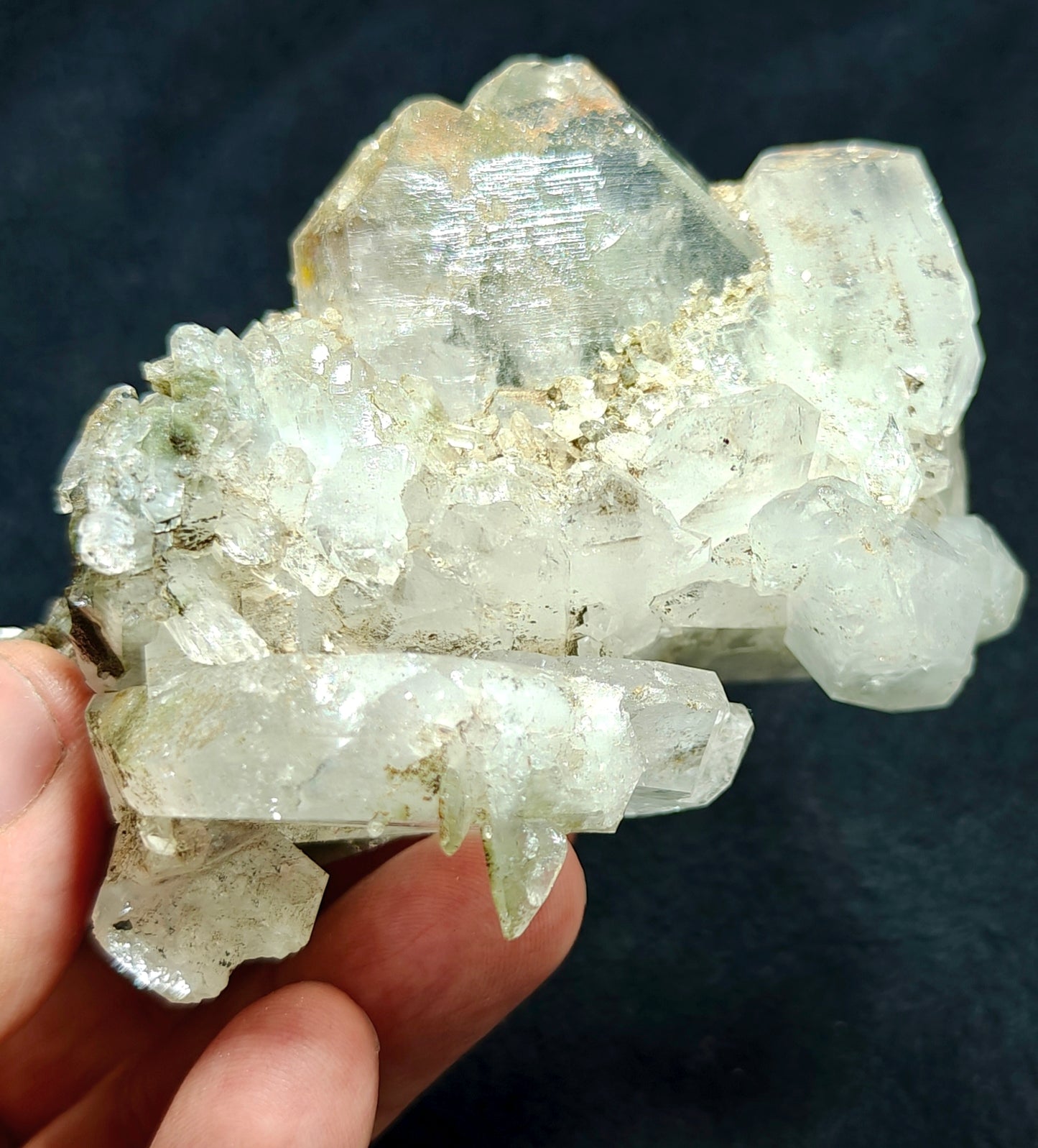 An Aesthetic Natural beautifully terminated Chlorite Quartz crystals cluster 318 grams