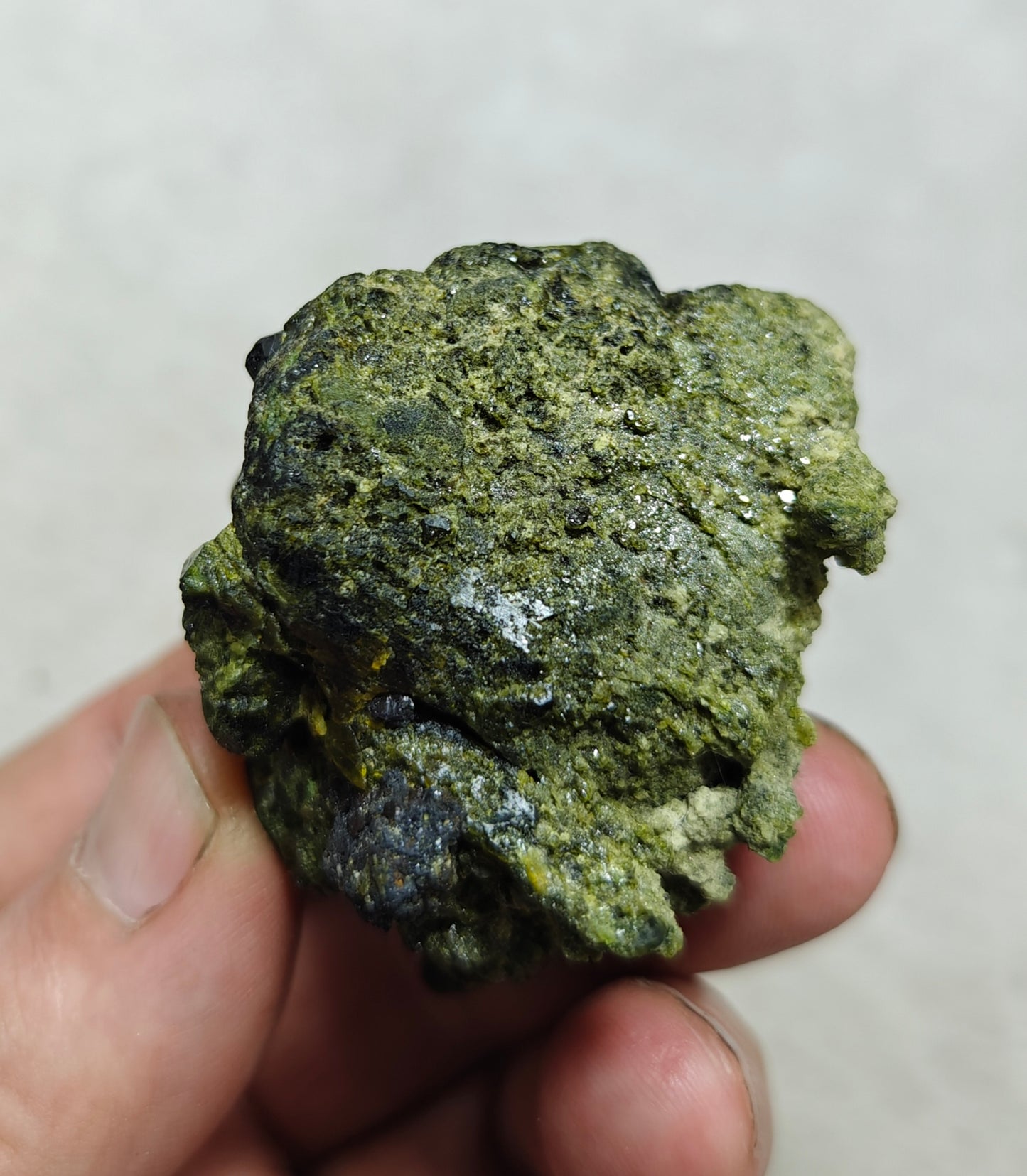 Natural green garnet variety demantoid crystal 142 grams