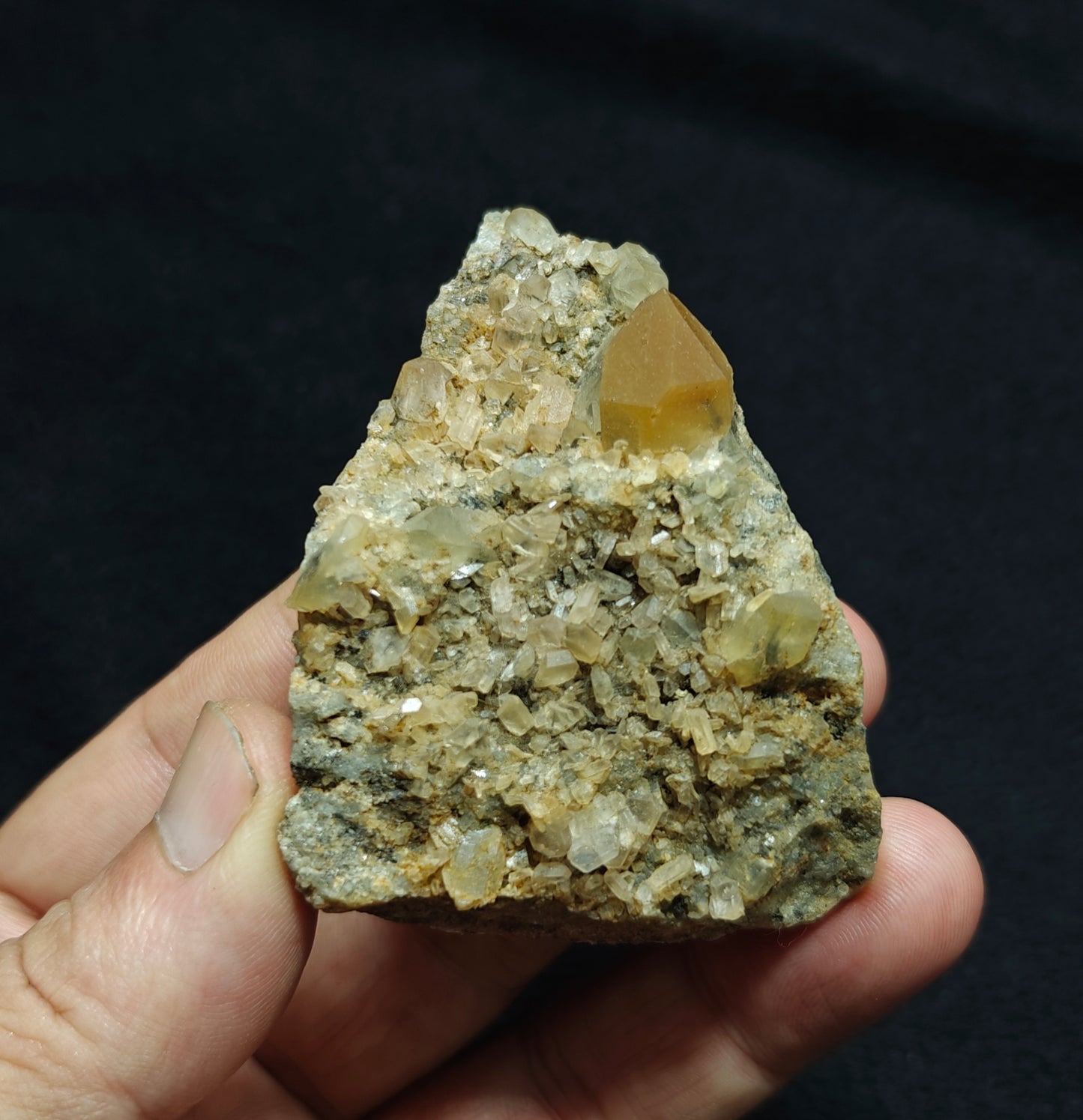 Astrophyllite Quartz Crystal on matrix 104 grams
